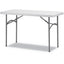 Rectangular Plastic Folding Table, 96w X 30d X 29.25h, Gray