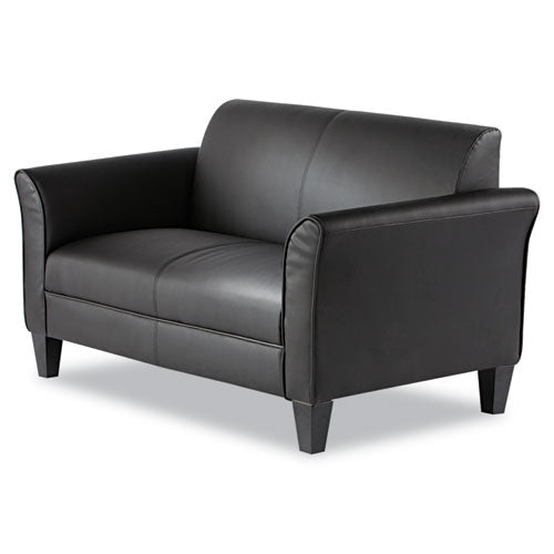Alera Reception Lounge Furniture, Loveseat, 55.5w X 31.5d X 33.07h, Black