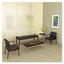 Alera Reception Lounge Wl Series Bench, Three-seater, 65.75w X 22.25d X 22.88h, Black/mahogany