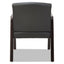Alera Reception Lounge Wl Series Guest Chair, 24.21" X 24.8" X 32.67", Black Seat, Black Back, Espresso Base