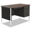 Single Pedestal Steel Desk, 45.25" X 24" X 29.5", Cherry/putty