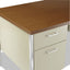 Double Pedestal Steel Desk, 60" X 30" X 29.5", Cherry/putty