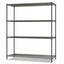 All-purpose Wire Shelving Starter Kit, Four-shelf, 60w X 18d X 72h, Black Anthracite Plus