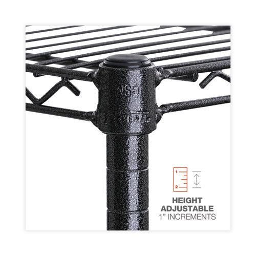 Ba Plus Wire Shelving Kit, Four-shelf, 72w X 18d X 72h, Black Anthracite Plus