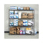 Ba Plus Wire Shelving Kit, Four-shelf, 72w X 18d X 72h, Black Anthracite Plus