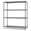 Ba Plus Wire Shelving Kit, Four-shelf, 72w X 18d X 72h, Black Anthracite Plus