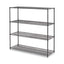 Ba Plus Wire Shelving Kit, Four-shelf, 72w X 24d X 72h, Black Anthracite Plus