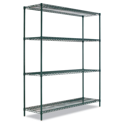 Ba Plus Wire Shelving Kit, Four-shelf, 72w X 24d X 72h, Black Anthracite Plus