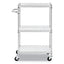 Three-shelf Wire Cart With Liners, Metal, 3 Shelves, 600 Lb Capacity, 34.5" X 18" X 40", Silver