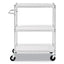 Three-shelf Wire Cart With Liners, Metal, 3 Shelves, 600 Lb Capacity, 34.5" X 18" X 40", Silver