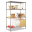 Wire Shelving Starter Kit, Four-shelf, 36w X 18d X 72h, Black Anthracite