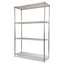 Nsf Certified Industrial Four-shelf Wire Shelving Kit, 48w X 18d X 72h, Silver