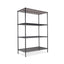 Nsf Certified Industrial Four-shelf Wire Shelving Kit, 48w X 18d X 72h, Silver
