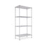 Nsf Certified Industrial Four-shelf Wire Shelving Kit, 48w X 24d X 72h, Black