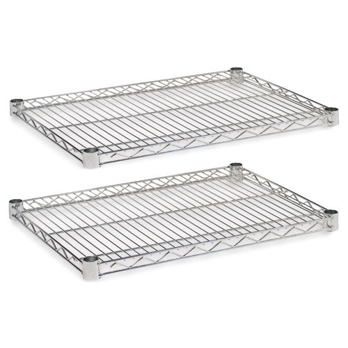 Industrial Wire Shelving Extra Wire Shelves, 36w X 18d, Silver, 2 Shelves/carton