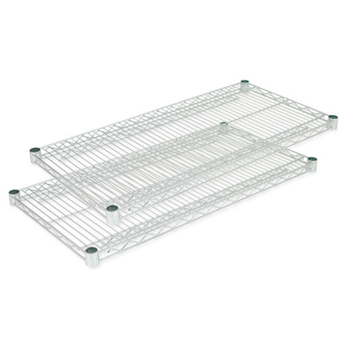 Industrial Wire Shelving Extra Wire Shelves, 36w X 24d, Silver, 2 Shelves/carton