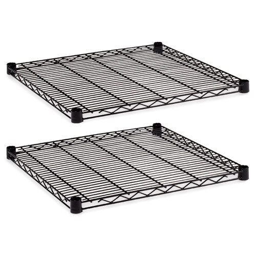 Industrial Wire Shelving Extra Wire Shelves, 48w X 18d, Black, 2 Shelves/carton