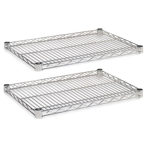 Industrial Wire Shelving Extra Wire Shelves, 48w X 18d, Black, 2 Shelves/carton
