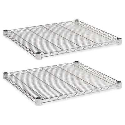 Industrial Wire Shelving Extra Wire Shelves, 48w X 24d, Black, 2 Shelves/carton