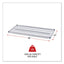 Industrial Wire Shelving Extra Wire Shelves, 48w X 24d, Silver, 2 Shelves/carton