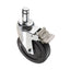 Optional Casters For Wire Shelving, Hooded Design With Integrated Bumpers, Grip Ring Stem, 5" Wheel, Black, 4/set (2 Locking)