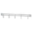 Hook Bars For Wire Shelving, Five Hooks, 24" Deep, Silver, 2 Bars/pack