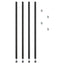 Stackable Posts For Wire Shelving, 36 "high, Black, 4/pack
