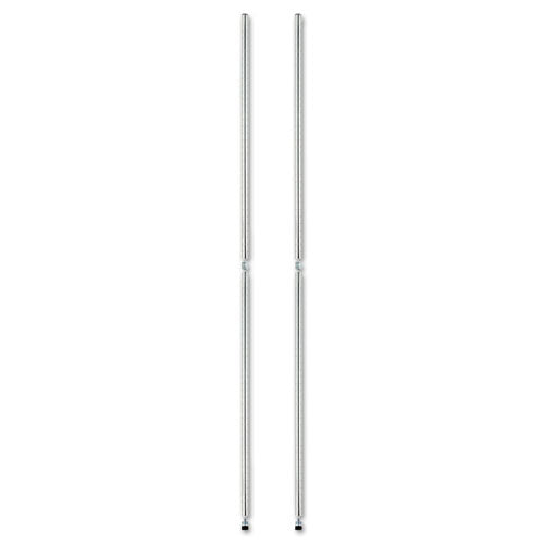 Stackable Posts For Wire Shelving, 36" High, Silver, 4/pack
