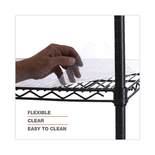 Shelf Liners For Wire Shelving, Clear Plastic, 48w X 18d, 4/pack