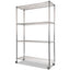 Nsf Certified 4-shelf Wire Shelving Kit With Casters, 48w X 18d X 72h, Silver
