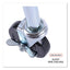 Optional Casters For Wire Shelving, Grip Ring Type K Stem, 4" Wheel, Black/silver, 4/set (2 Locking)