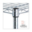 Residential Wire Shelving, Three-shelf, 36w X 14d X 36h, Silver