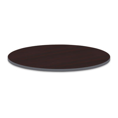 Reversible Laminate Table Top, Round, 35.5" Diameter, Medium Cherry/mahogany