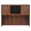 Alera Valencia Series Hutch With Doors, 3 Compartments, 47.13w X 15d X 35.38h, Modern Walnut