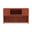 Alera Valencia Series Hutch With Doors, 4 Compartments, 58.88w X 15d X 35.38h, Medium Cherry