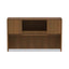 Alera Valencia Series Hutch With Doors, 4 Compartments, 58.88w X 15d X 35.38h, Modern Walnut