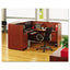 Alera Valencia Series Reception Desk With Transaction Counter, 71" X 35.5" X 29.5" To 42.5", Medium Cherry
