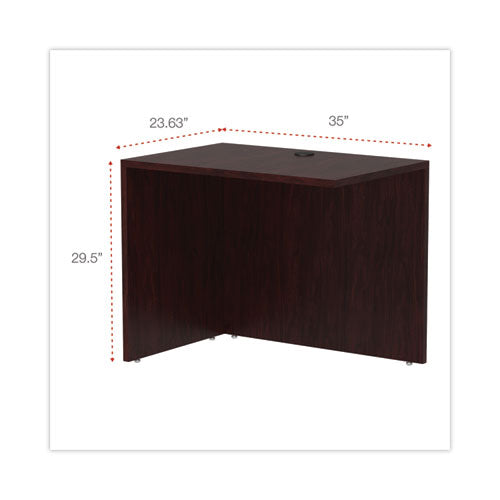 Alera Valencia Series Reversible Return/bridge Shell, 35w X 23.63d X 29.5h, Mahogany