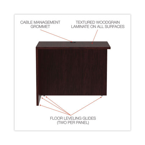 Alera Valencia Series Reversible Return/bridge Shell, 35w X 23.63d X 29.5h, Mahogany