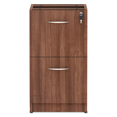 Alera Valencia Series Full Pedestal File, Left/right, 2 Legal/letter-size File Drawers, Modern Walnut, 15.63" X 20.5" X 28.5"