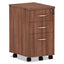Alera Valencia Series Mobile Pedestal File, Left/right, 3-drawers: Box/box/file, Legal/letter, Mahogany, 15.88 X 20.5 X 28.38