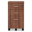 Alera Valencia Series Mobile Pedestal File, Left/right, 3-drawer: Box/box/file, Legal/letter, Walnut, 15.88 X 20.5 X 28.38