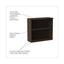 Alera Valencia Series Bookcase, Two-shelf, 31.75w X 14d X 29.5h, Espresso