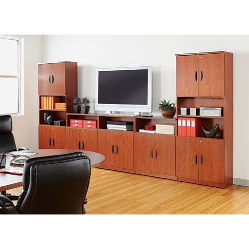 Alera Valencia Series Bookcase, Three-shelf, 31.75w X 14d X 39.38h, Med Cherry