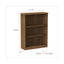 Alera Valencia Series Bookcase, Three-shelf, 31.75w X 14d X 39.38h, Modern Walnut