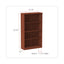 Alera Valencia Series Bookcase, Four-shelf, 31.75w X 14d X 54.88h, Medium Cherry