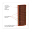 Alera Valencia Series Bookcase, Six-shelf, 31.75w X 14d X 80.25h, Medium Cherry