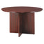 Alera Valencia Round Conference Table With Legs, 42" Diameter X 29.5h, Espresso