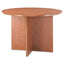 Alera Valencia Round Conference Table With Legs, 42" Diameter X 29.5h, Modern Walnut
