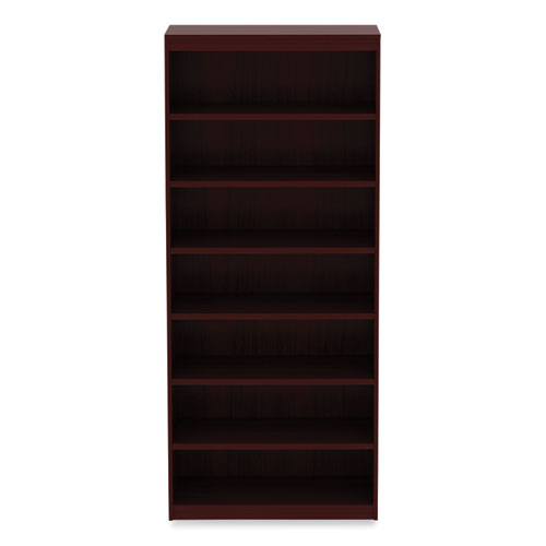 Alera Valencia Series Square Corner Bookcase, Seven-shelf, 35.63w X 11.81d X 83.86h, Mahogany
